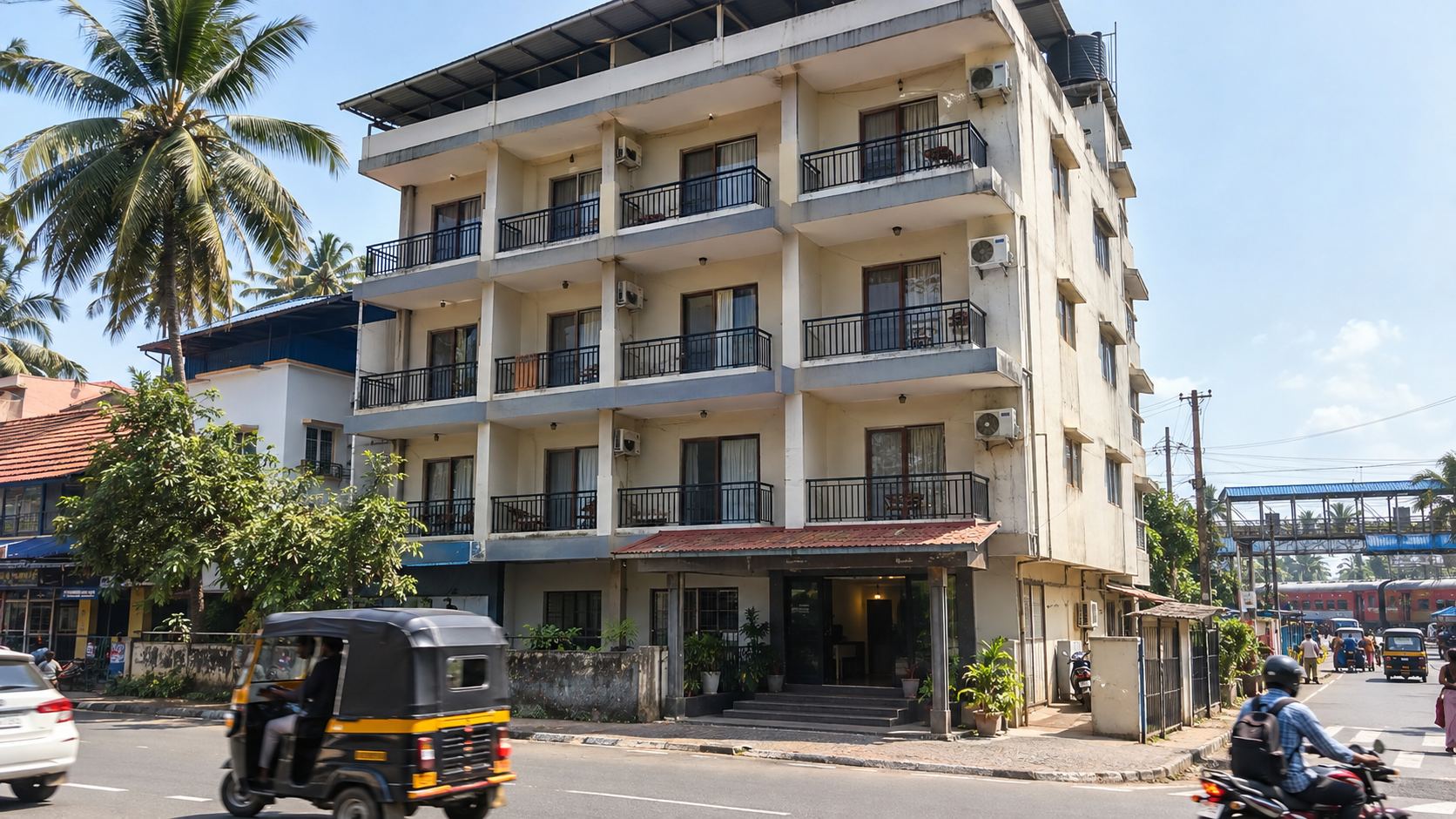 Hotel street view near Calicut railway station